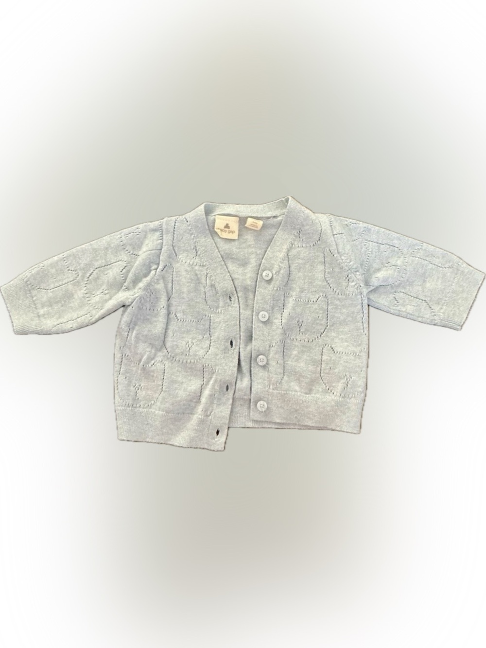 Baby GAP Blue Knit Cardigan Sweater Size 0-3M
